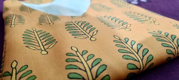 MUSTARD YELLOW BLOCK PRINT COTTON KURTI - Image 5